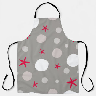 Tablier motif vintage Abstrait transparent sur fond gris