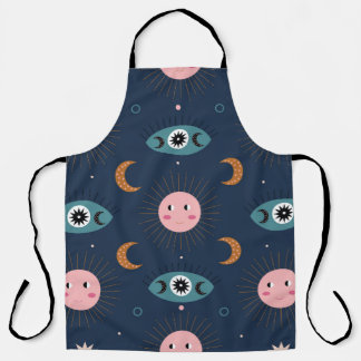 Tablier motif vintage bébé boho sans soudure. Hippie chic 