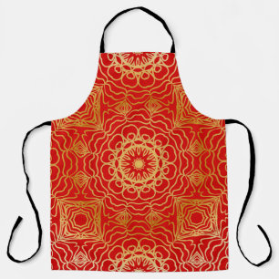 Tablier Motif vintage sans couture avec fleurs abstraites