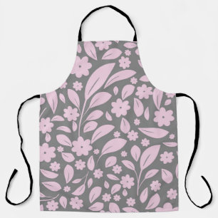 Tablier motif vintage sans couture avec fleurs roses et le
