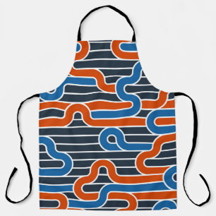 Tablier Motif vintage sans soudure avec lignes torsadées,