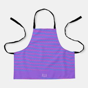 Tablier Motif violet bleu minimal
