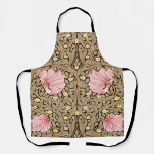 Tablier Motif W Morris Pimpernel en rose et sépia