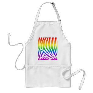 Tablier Motif Zèbre Arc-en-Ciel