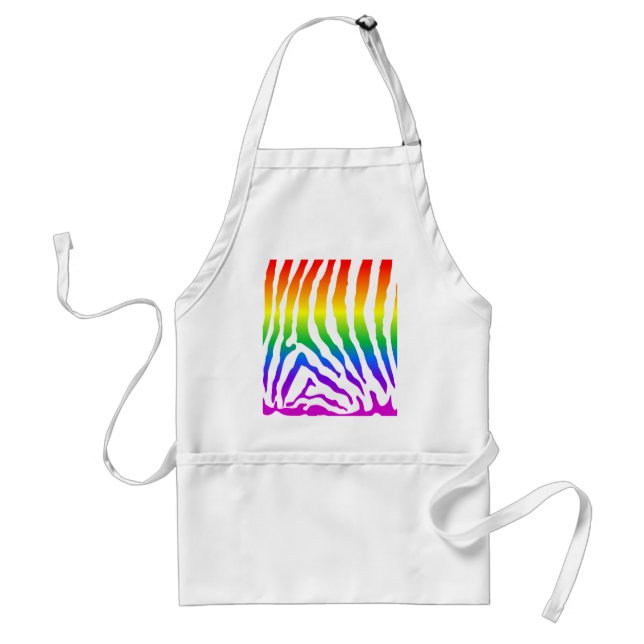 Tablier Motif Zèbre Arc-en-Ciel (Devant)