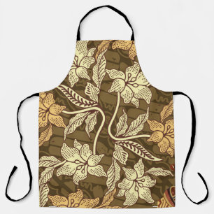 Tablier Motifs batik indonésiens avec patte de flore et de