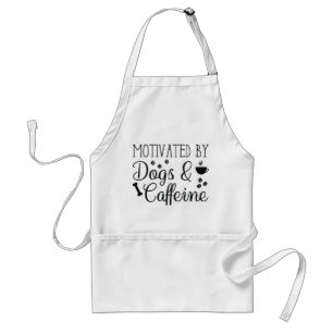 Tablier Motivé Par Les Chiens Et La Caféine