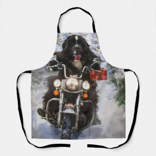 Tablier Moto à chiens de Terre-Neuve Noël