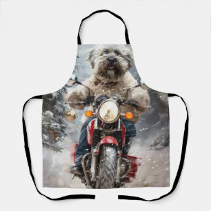 Tablier Moto à chiens Havanais Noël