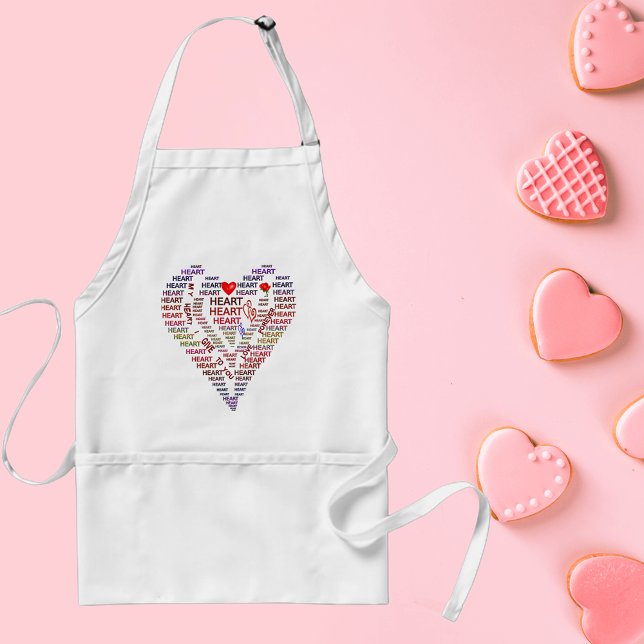 Tablier Mots du coeur (Words of Heart Adult Apron)
