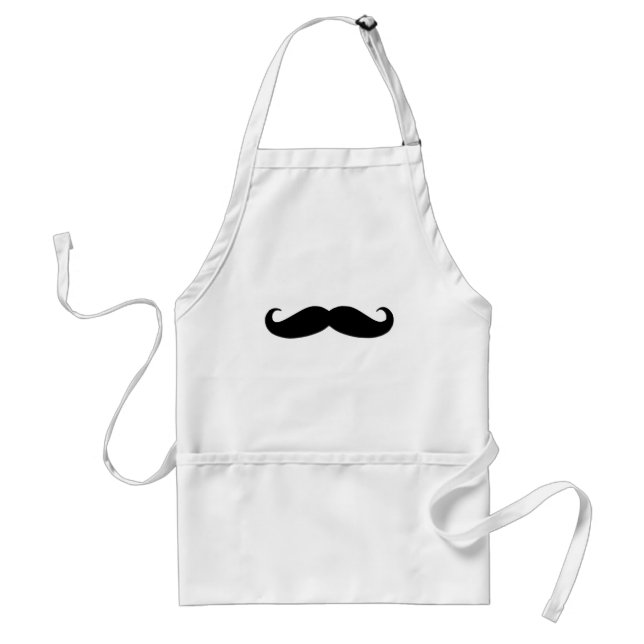 Tablier Moustache noire ou moustache noire pour des (Devant)