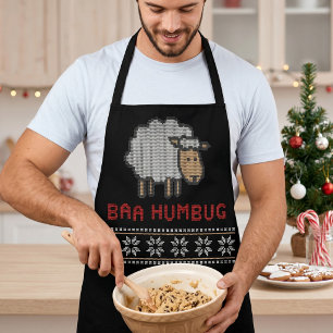 Tablier Mouton de Noël Baa Humbug Style Pull Moche