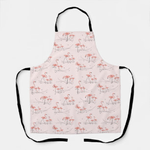 Tablier multi-rose Flamants roses