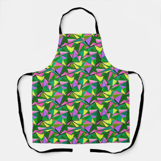 Tablier Multicolored bright neon geometric pattern