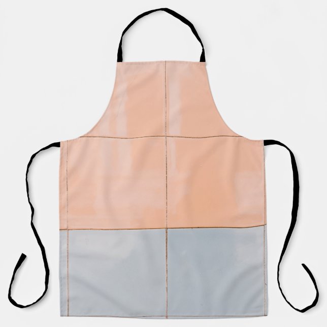 Tablier Mur bleu et orange (Recto)