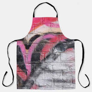 Tablier Mur peint rouge et blanc