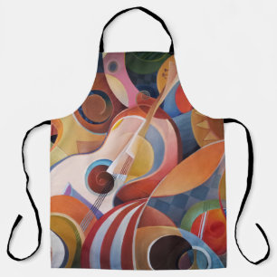 Tablier Musique artisanale peinture Abstraite