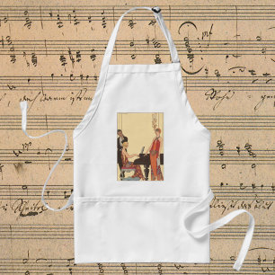 Tablier Musique Vintage, Art Déco Pianiste Musicien Chante