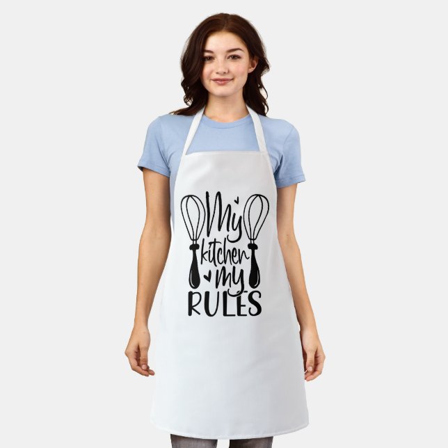 Tablier My Kitchen My Rules - Citations amusantes (Porté)