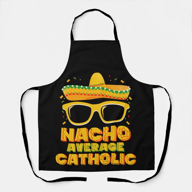 Tablier Nacho Moyenne Église Catholique Cinco De Mayo (Recto)