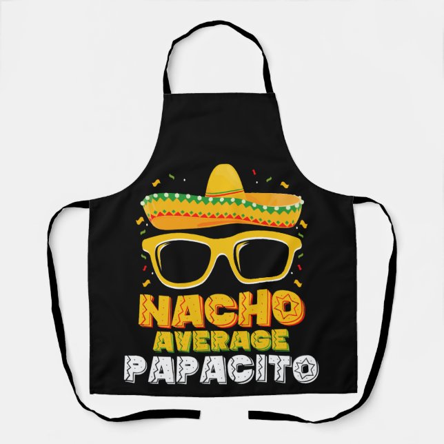 Tablier Nacho Moyenne Papacito Papa Famille Cinco De Mayo (Recto)