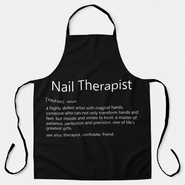 Tablier Nail Therapist Définition Nail Tech Nail (Recto)