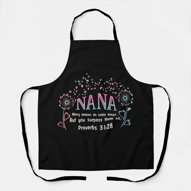 Tablier Nana Beaucoup de femmes font des choses nobles Pro (Recto)