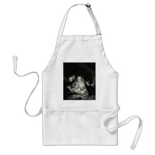 Tablier Nativity Baby Jésus Virgin Mary Angels Black White