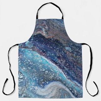 Tablier Natural Attraction 2 Blue Geode Abstract Apron