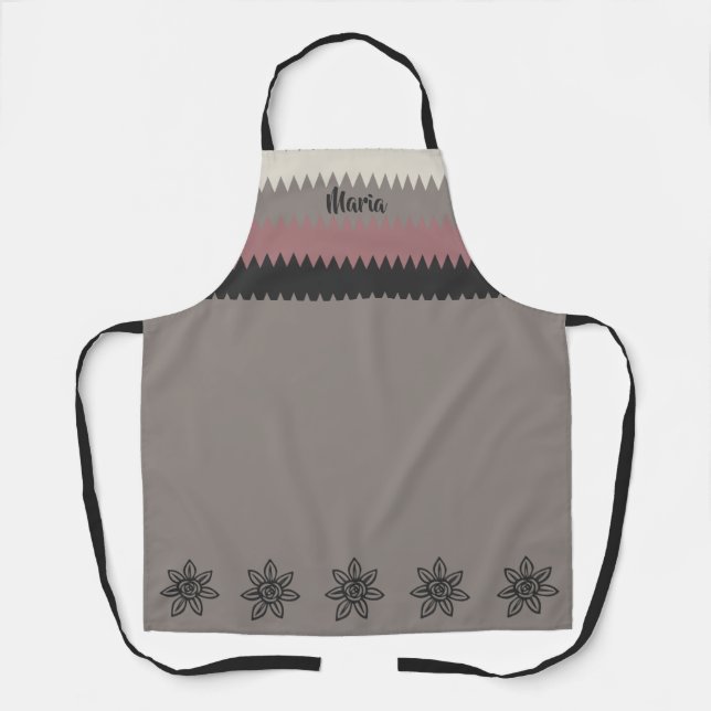 Tablier Natural Southwestern Style Ajouter un nom Apron (Recto)