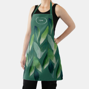 Tablier Nature bohème verte moderne