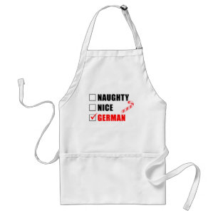 Tablier Naughty Nice Allemand Design de Noël Adulte Apron