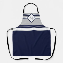 Tablier Nautique moderne Marine Bleu Gris Gris Gris Gris R