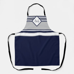 Tablier Nautique moderne Marine Bleu Gris Gris Gris Gris R