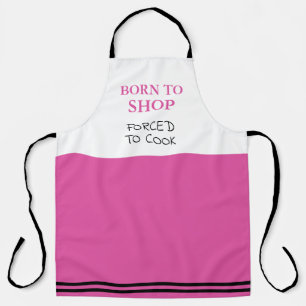 Tablier Né à Shop forcé à cuire drôle rose