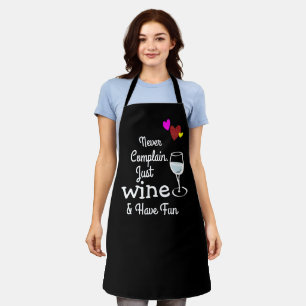 Tablier Ne pas se plaindre Custom Sassy Vin Personnalisé 