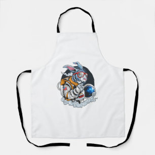 Tablier Nerdy Bunny Astronaut dans l'espace, explorateur s