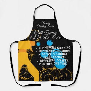 Tablier Nettoyage Maid Janitorial mignon tourbillons flora