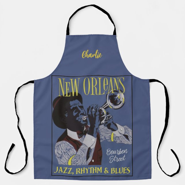 Tablier New Orleans Music nom personnalisé (Recto)