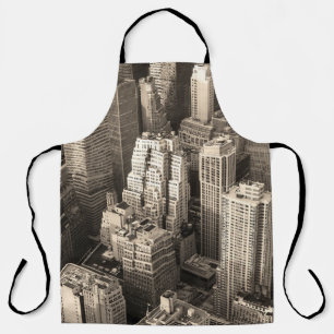 Tablier New York City Manhattan skyline aerial view black 