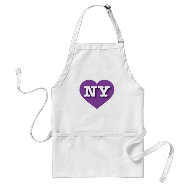 Tablier New York Purple Heart - J'aime NY (Devant)