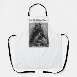Tablier Newspaper What A Year Black White Photo Christmas