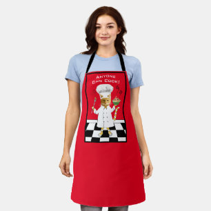 Tablier N'Importe Qui Peut Cuisiner ! Red Kitty Apron (Moy