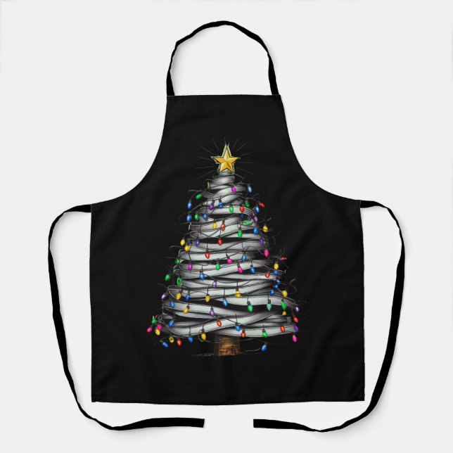 Tablier Noël Arbre clair (Recto)