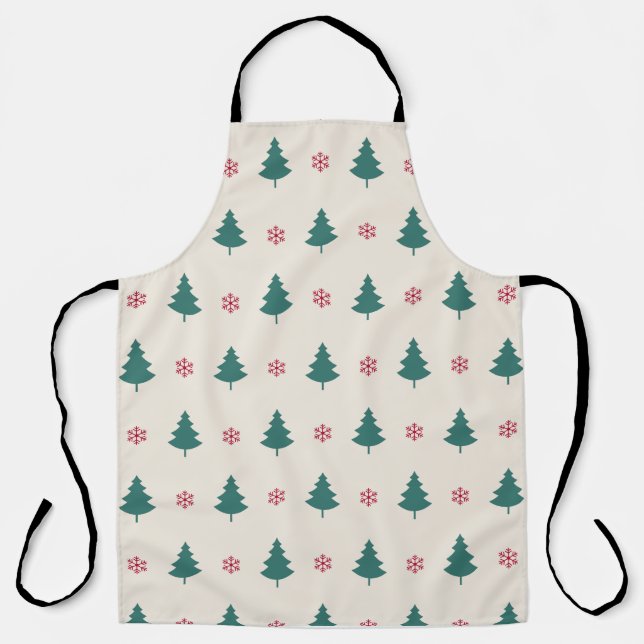Tablier Noël Art Motif Un Petit Arbre De Noël (Recto)