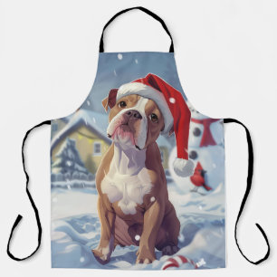 Tablier Noël au pays des merveilles de l'American Stafford