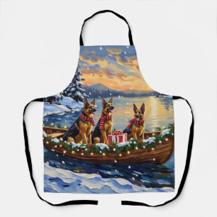 Tablier Noël Bateau de Berger Allemand Fêtes