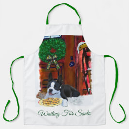 Tablier Noël Boston Terrier