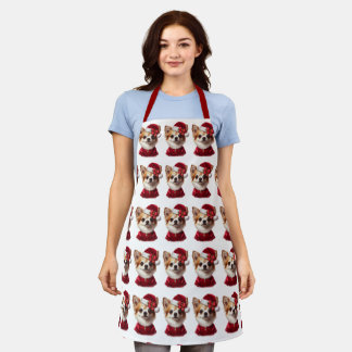 Tablier Noël Chihuahua Père Noël Apron