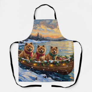 Tablier Noël Chow Chow Bateau Fêtes